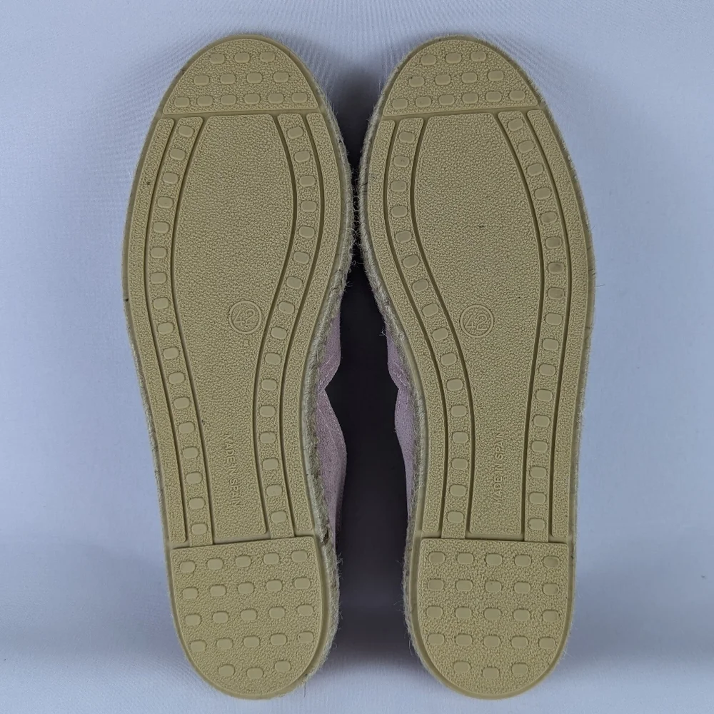 Verbenas Espadrilles Carmen Suede Leather Closed Toe Antique Blush EU42 11 NWT